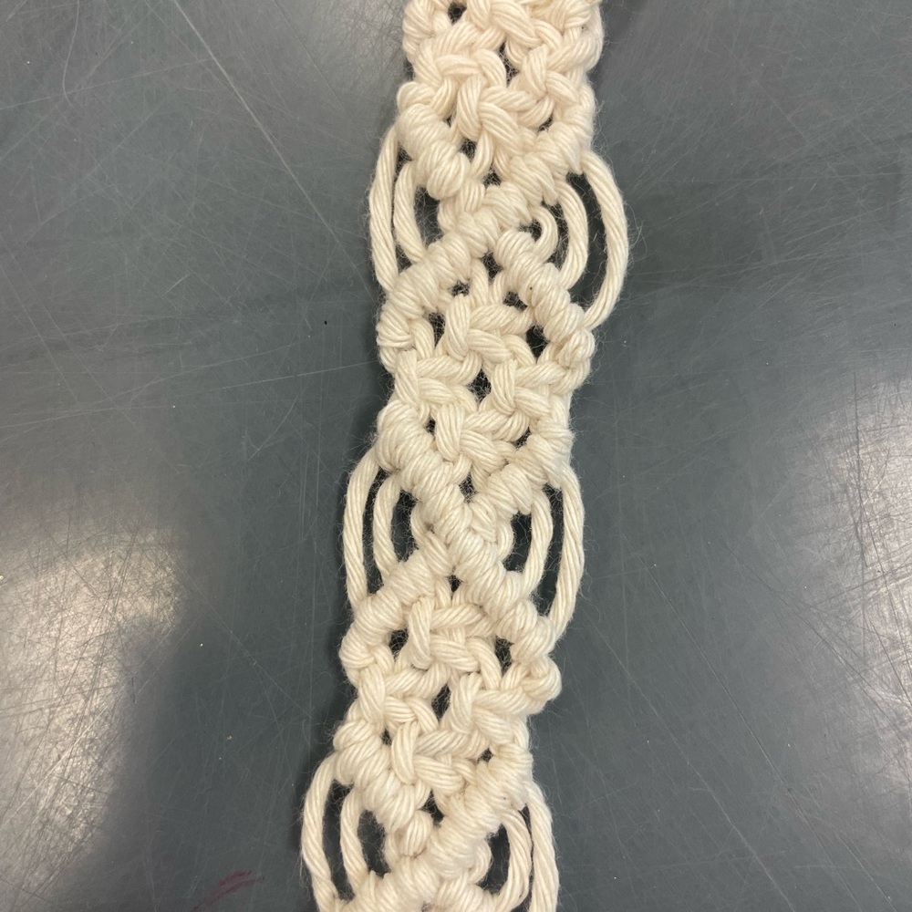 Cream Macrame Bookmark - Picture 2 of 4